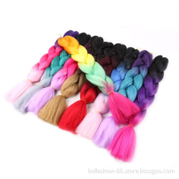 Hot sell braiding hair extension synthetic braiding hair pre stretch jumbo
